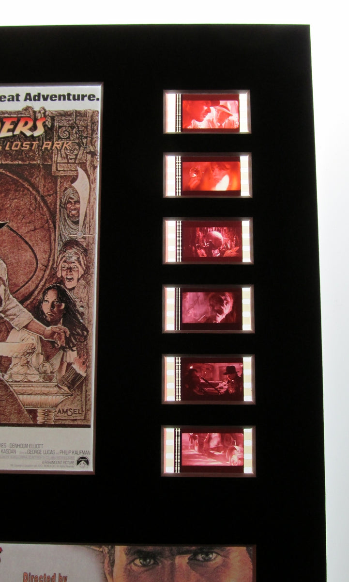 RAIDERS OF THE LOST ARK 35mm Movie Film Cell Display 8x10