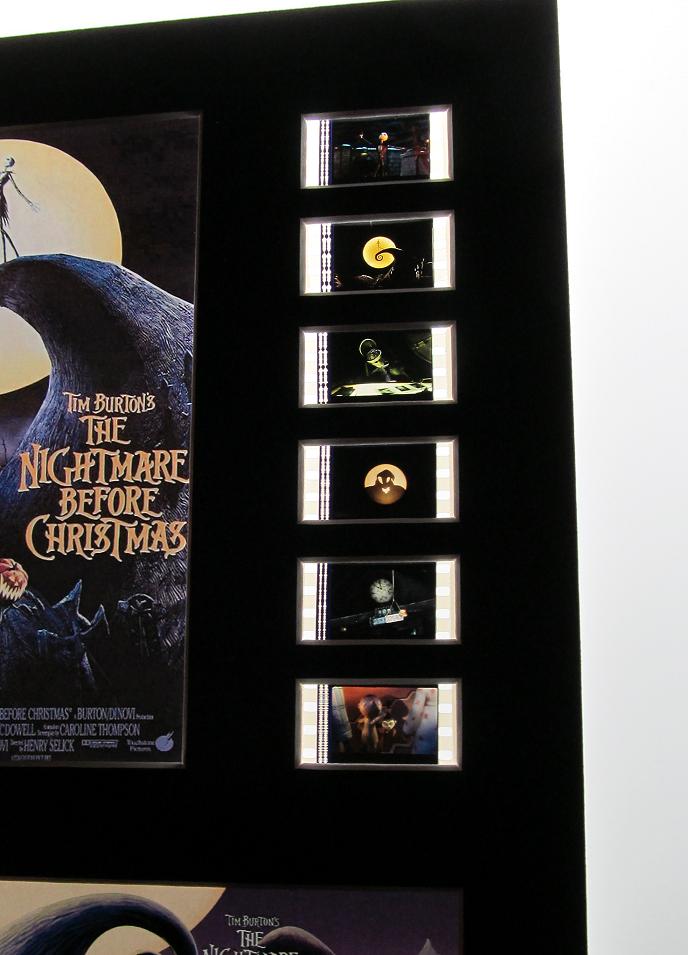 THE NIGHTMARE BEFORE CHRISTMAS 35mm Movie Film Cell Display 8x10