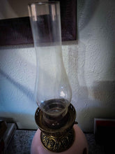 Load image into Gallery viewer, Antique Vintage Hand Painted Double Globe Rose Lamp Electric Retro