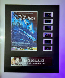 Edward Scissorhands 1990 Johnny Depp Tim Burton 35mm Movie Film Cell Display 8x10 Presentation Horror