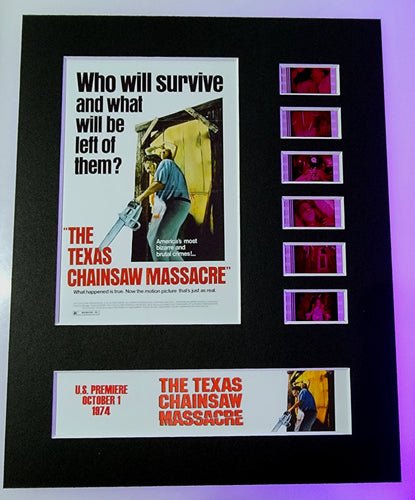 TEXAS CHAINSAW MASSACRE 1974 35mm Movie Film Cell Display 8x10 Presentation Horror Leatherface