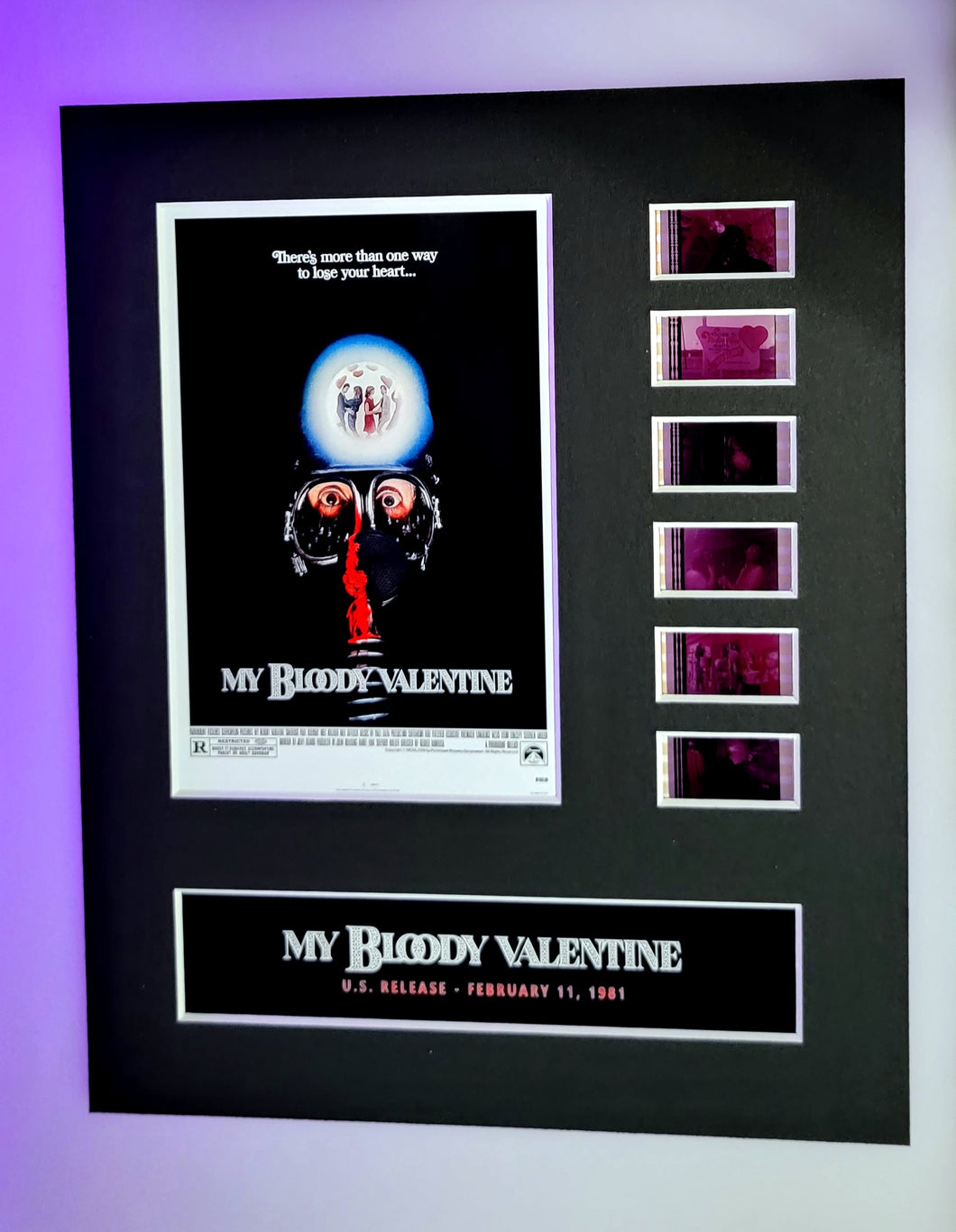 My Bloody Valentine 1981 35mm Movie Film Cell Display 8x10 Horror