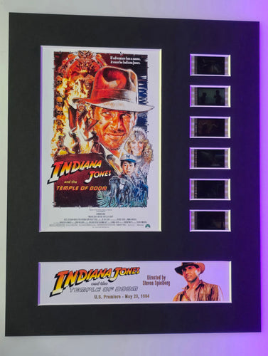 Indiana Jones & The Temple of Doom 35mm Movie Film Cell Display 8x10 Presentation