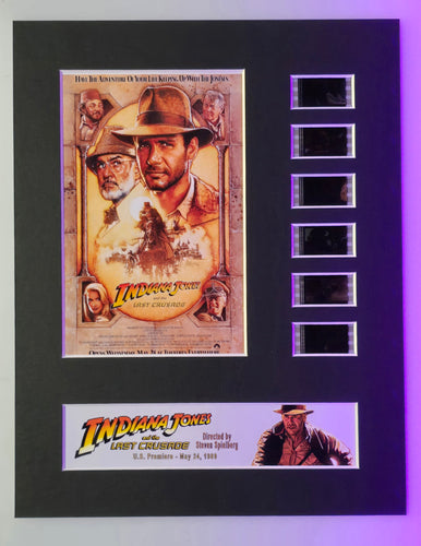 Indiana Jones & The Last Crusade 35mm Movie Film Cell Display 8x10 Presentation