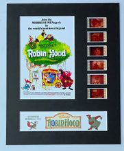 Load image into Gallery viewer, Robin Hood 1973 Walt Disney animated 8x10 theatrical 35mm Movie Film Cell display