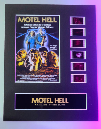 Motel Hell 1980 35mm Movie Film Cell Display 8x10 Presentation Horror Chainsaw