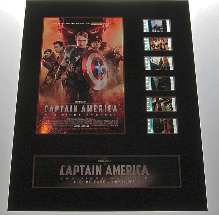 CAPTAIN AMERICA THE FIRST AVENGER Marvel Studios 35mm Movie Film Cell Display 8x10 Presentation
