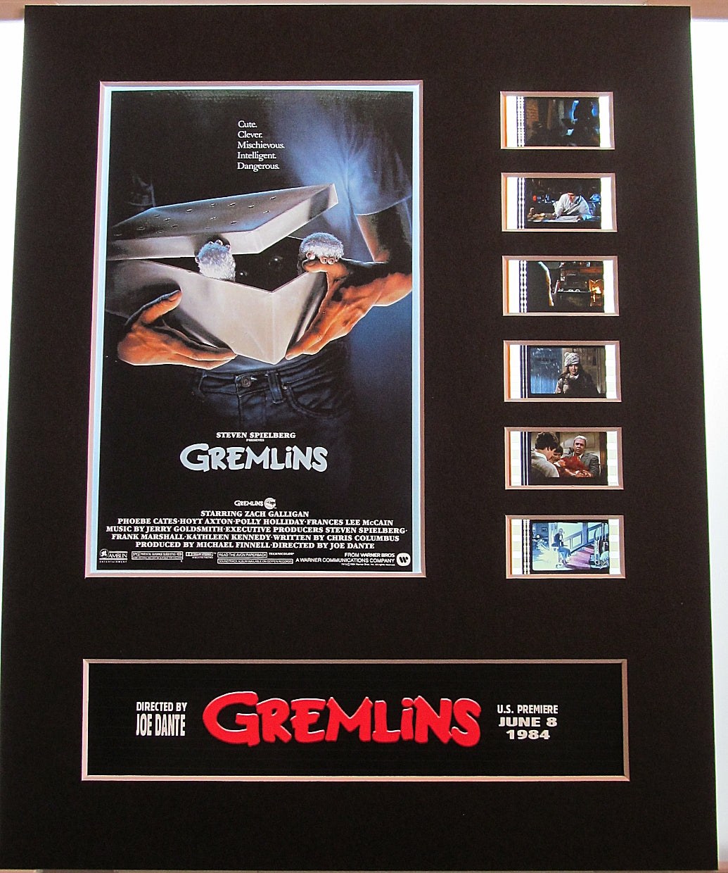 GREMLINS 35mm Movie Film Cell Display 8x10 Presentation Horror