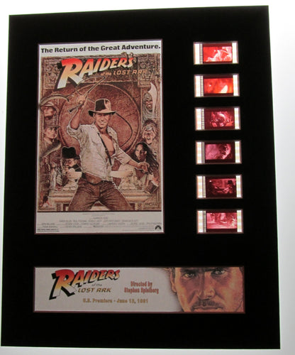 RAIDERS OF THE LOST ARK 35mm Movie Film Cell Display 8x10 Presentation Indiana Jones
