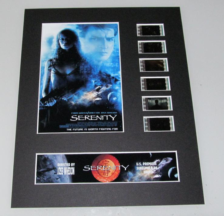 SERENITY (Firefly) 35mm Movie Film Cell Display 8x10 Presentation Nathan Fillion