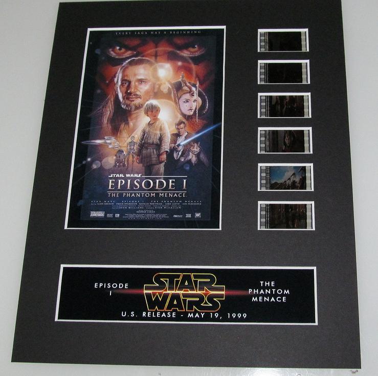 THE PHANTOM MENACE (Star Wars Episode I) 35mm Movie Film Cell Display 8x10 Presentation