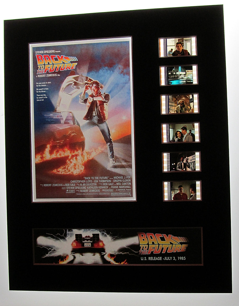 BACK TO THE FUTURE 1985 Michael J Fox 35mm Movie Film Cell Display 8x10