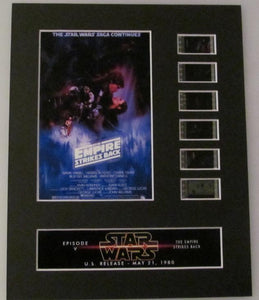 STAR WARS Original Trilogy Set 35mm Movie Film Cell Display 8x10