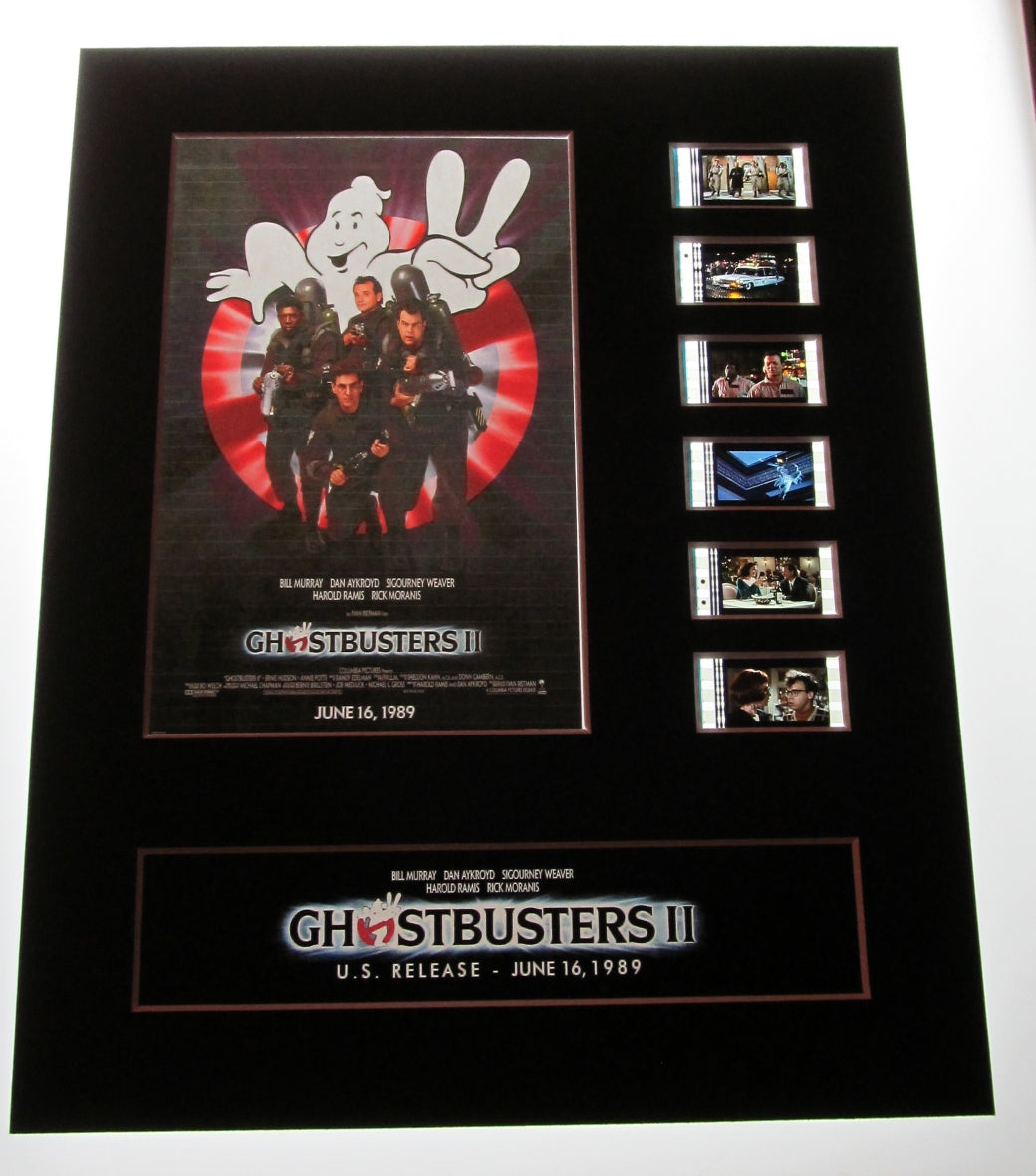 GHOSTBUSTERS 2 Bill Murray Dan Aykroyd 35mm Movie Film Cell Display 8x10 Presentation Horror Comedy