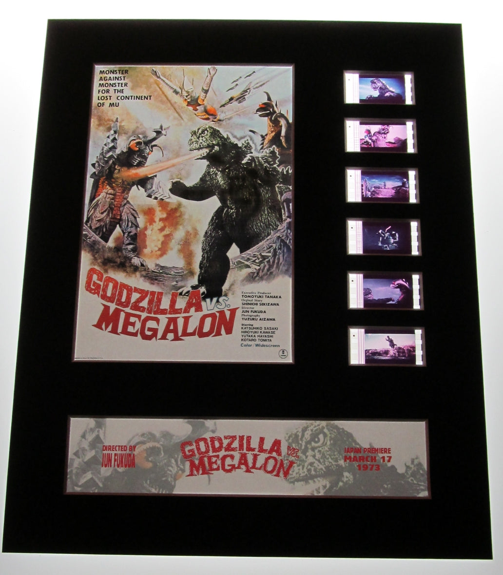 GODZILLA VS MEGALON 35mm Movie Film Cell Display 8x10 Presentation Classic Vintage