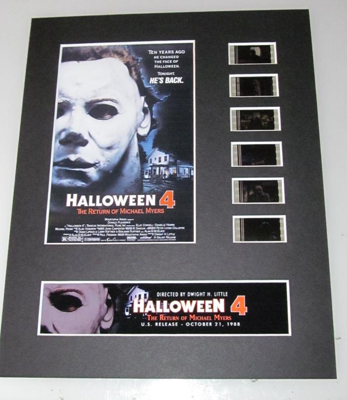 HALLOWEEN 4 Return of Michael Myers 35mm Movie Film Cell Display 8x10 Presentation Horror