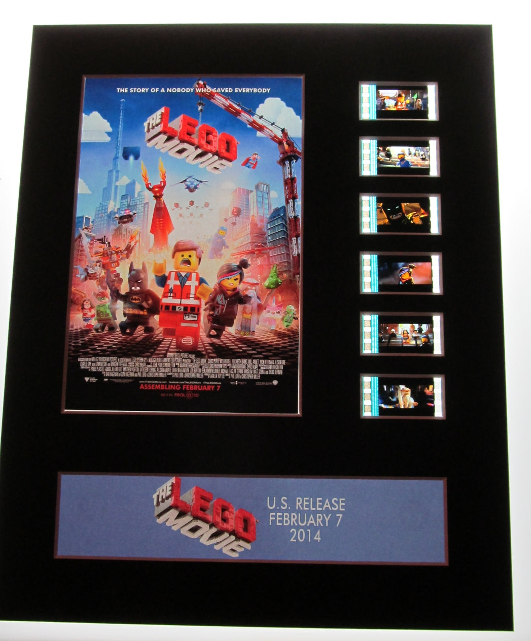 THE LEGO MOVIE Animated 35mm Movie Film Cell Display 8x10
