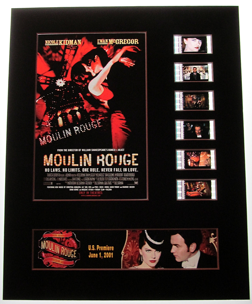 MOULIN ROUGE Nicole Kidman 35mm Movie Film Cell Display 8x10 Presentation