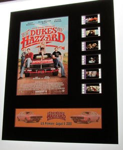 THE DUKES OF HAZZARD 35mm Movie Film Cell Display 8x10 Presentation General Lee