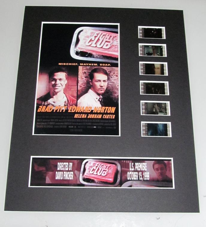 FIGHT CLUB Brad Pitt Edward Norton 35mm Movie Film Cell Display 8x10 Presentation