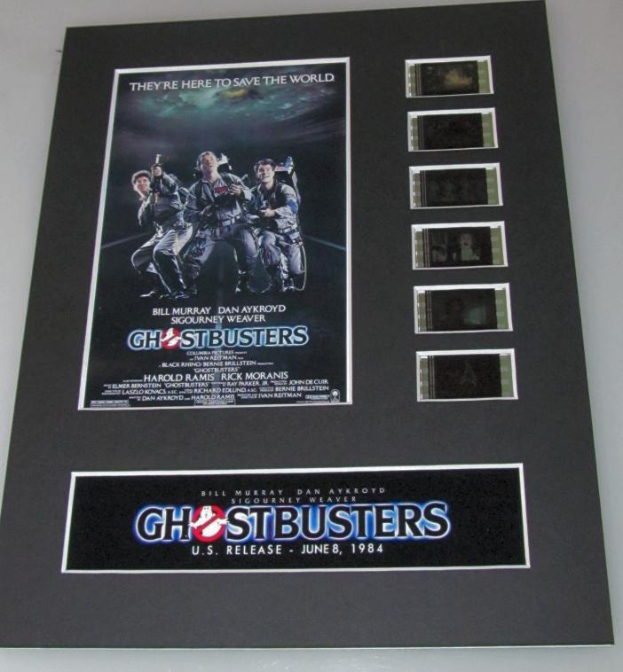GHOSTBUSTERS Bill Murry Dan Aykroyd 35mm Movie Film Cell Display 8x10 Presentation Horror Comedy