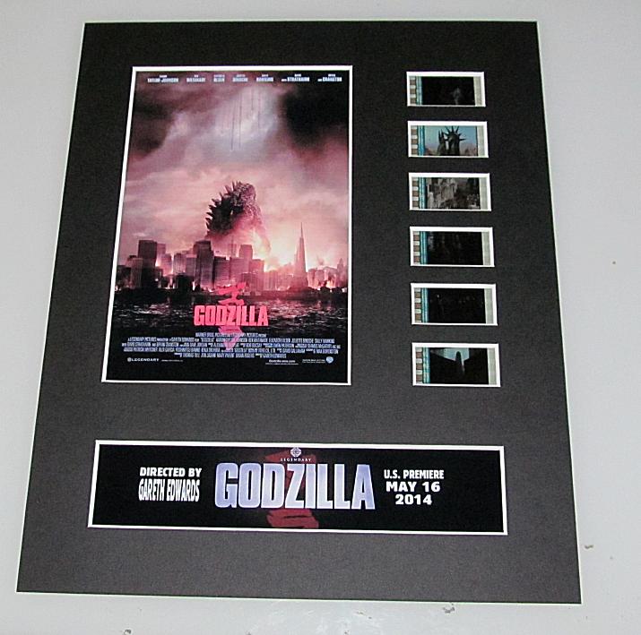GODZILLA 2014 35mm Movie Film Cell Display 8x10 Presentation