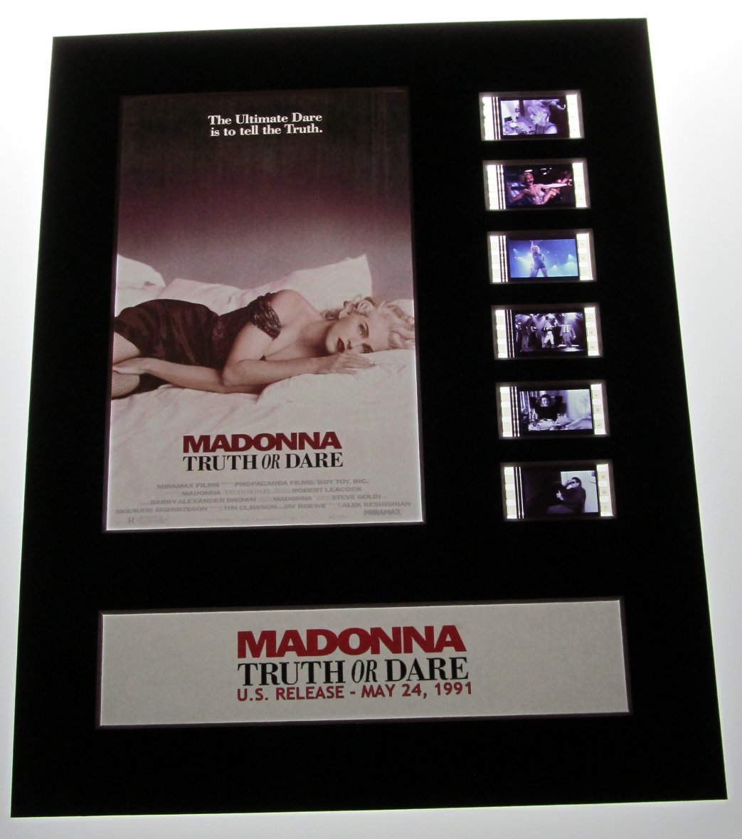 MADONNA TRUTH OR DARE 35mm Movie Film Cell Display 8x10 Presentation