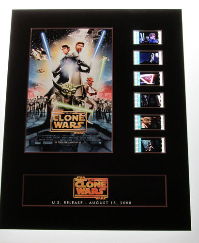 STAR WARS The Clone Wars Movie Animated 35mm Movie Film Cell Display 8x10 Presentation