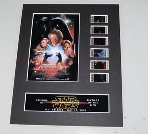 STAR WARS Prequel Trilogy Set 35mm Movie Film Cell Display 8x10