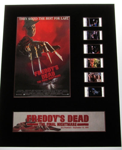 FREDDY'S DEAD Nightmare on Elm Street 6 35mm Movie Film Cell Display 8x10 Presentation Horror
