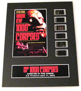 HOUSE OF 1000 CORPSES Rob Zombie 35mm Movie Film Cell Display 8x10 Presentation Horror