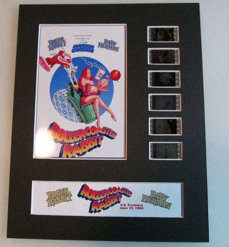 ROLLERCOASTER RABBIT (Roger Rabbit) Disney 35mm Movie Film Cell Display 8x10 Presentation Animated