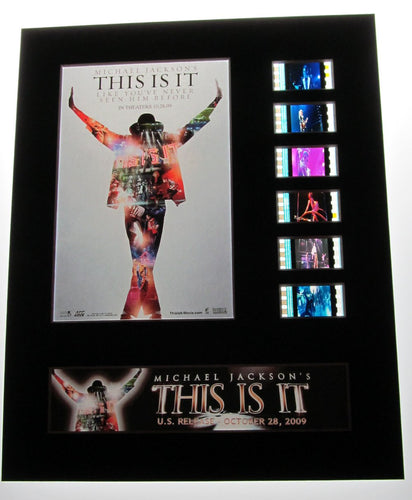 THIS IS IT Michael Jackson Concert 35mm Movie Film Cell Display 8x10 Presentation
