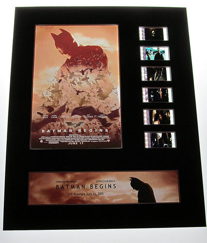 BATMAN BEGINS Christopher Nolan Dark Knight 35mm Movie Film Cell Display 8x10 Presentation