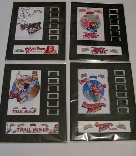 ROGER RABBIT 4 Film Set Who Framed Disney 35mm Movie Film Cell Display 8x10