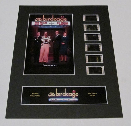 THE BIRDCAGE Robin Williams Nathan Lane 35mm Movie Film Cell Display 8x10 Presentation