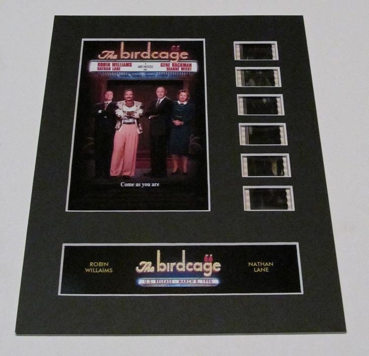 THE BIRDCAGE Robin Williams Nathan Lane 35mm Movie Film Cell Display 8x10 Presentation