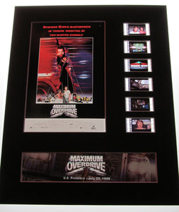 MAXIMUM OVERDRIVE Stephen King 35mm Movie Film Cell Display 8x10 Presentation Horror
