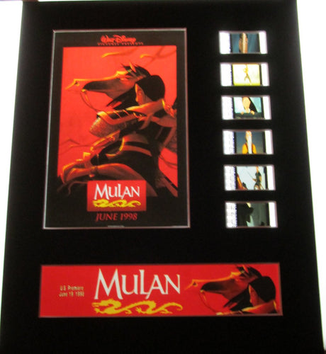 MULAN Walt Disney Animation 35mm Movie Film Cell Display 8x10 Presentation