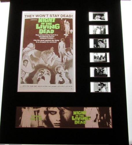 NIGHT OF THE LIVING DEAD George A Romero 35mm Movie Film Cell Display 8x10