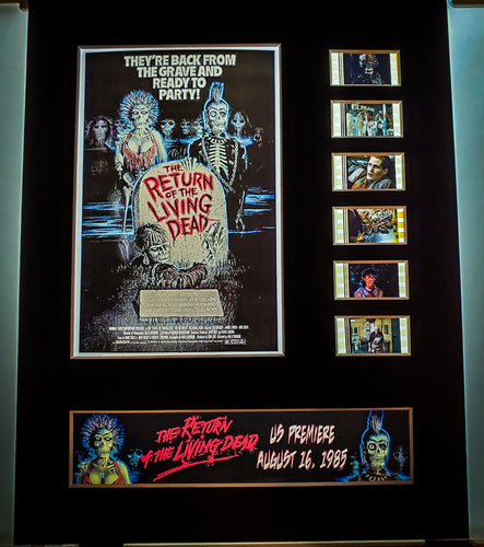 The RETURN OF THE LIVING DEAD 1985 Zombie 35mm Movie Film Cell Display 8x10 Presentation Horror