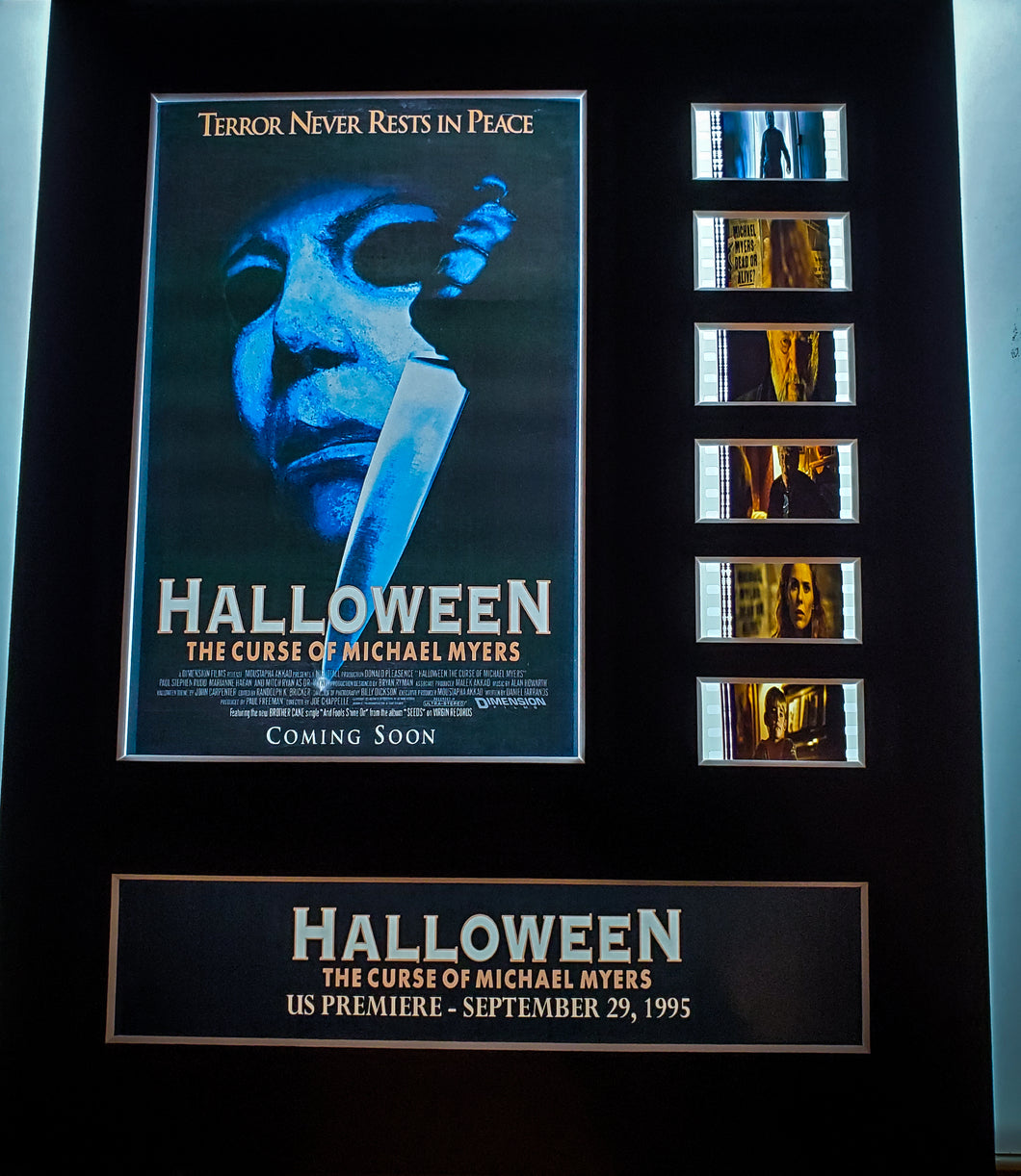 HALLOWEEN 6 1995 The Curse of Michael Myers 35mm Movie Film Cell Display 8x10 Presentation Horror