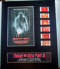 Load image into Gallery viewer, FRIDAY THE 13th Part 3 Jason Voorhees 35mm Movie Film Cell Display 8x10 Presentation Horror