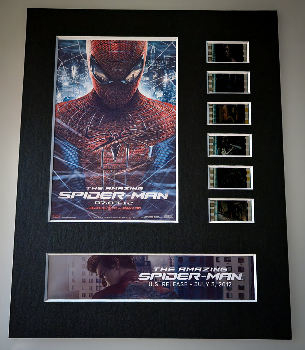 The Amazing Spider-Man Andrew Garfield Marvel 35mm Movie Film Cell Display 8x10 Presentation