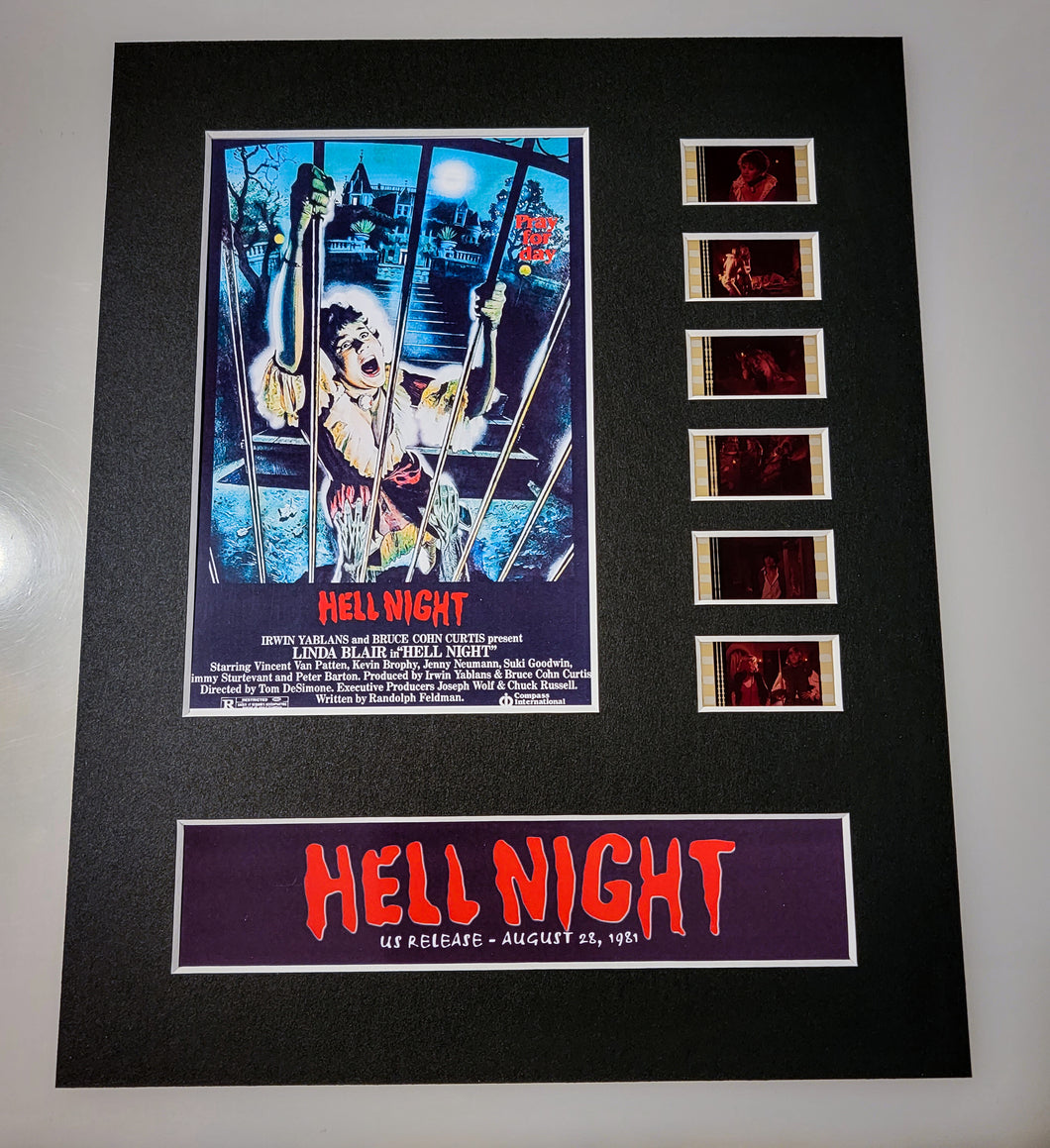 Hell Night 1981 Linda Blair 35mm Movie Film Cell Display 8x10 Presentation Horror