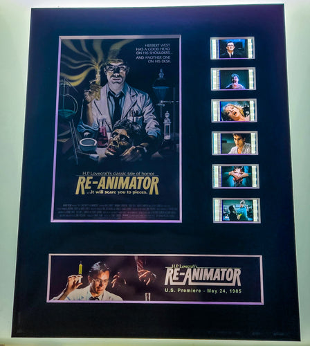 Re-Animator 1985 Jeffrey Combs Reanimator Lovecraft 35mm Movie Film Cell Display 8x10 Presentation Horror