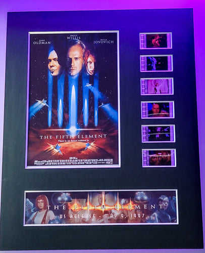The Fifth Element Bruce Willis 1997 Milla Jovovich 35mm Movie Film Cell Display 8x10 Presentation