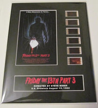 Load image into Gallery viewer, FRIDAY THE 13th Part 3 Jason Voorhees 35mm Movie Film Cell Display 8x10 Presentation Horror