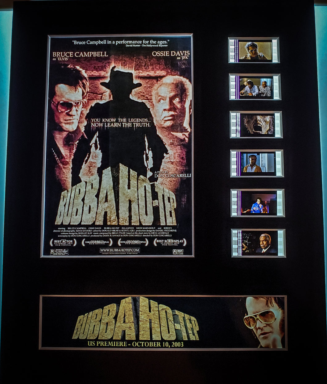 BUBBA HO TEP 2002 Elvis Bruce Campbell 35mm Movie Film Cell Display 8x10 Presentation