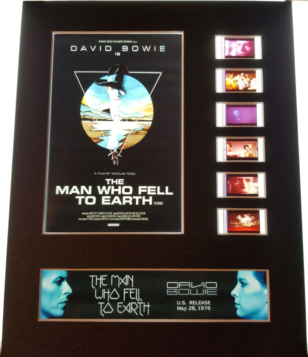 THE MAN WHO FELL TO EARTH David Bowie 35mm Movie Film Cell Display 8x10 Presentation